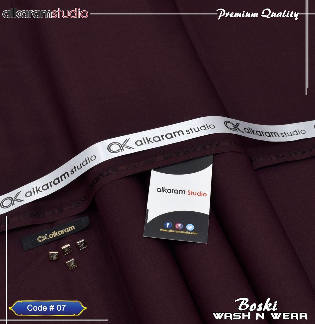 Maroon Boski Plain Suit for Men 8 Buttons Pakistan