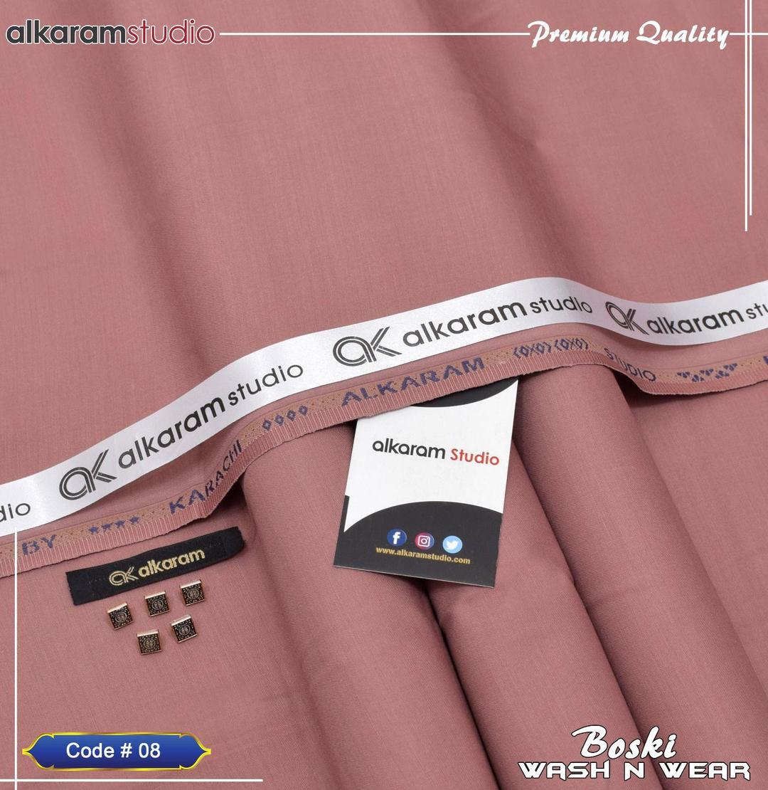 Boski Plain Pink Suit for Men with 8 Buttons