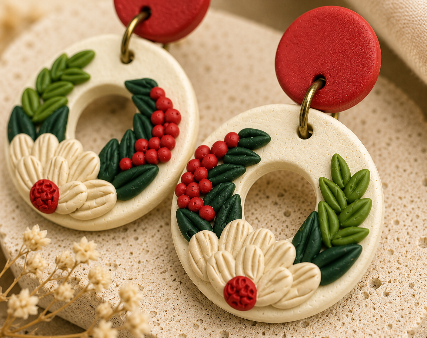 Resin Plating Resin Dangling Earrings