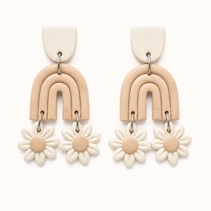 Resin Plating Resin Dangling Earrings