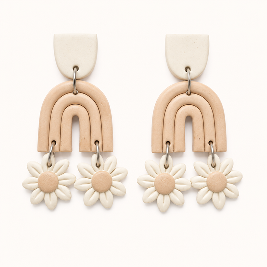 Resin Plating Resin Dangling Earrings