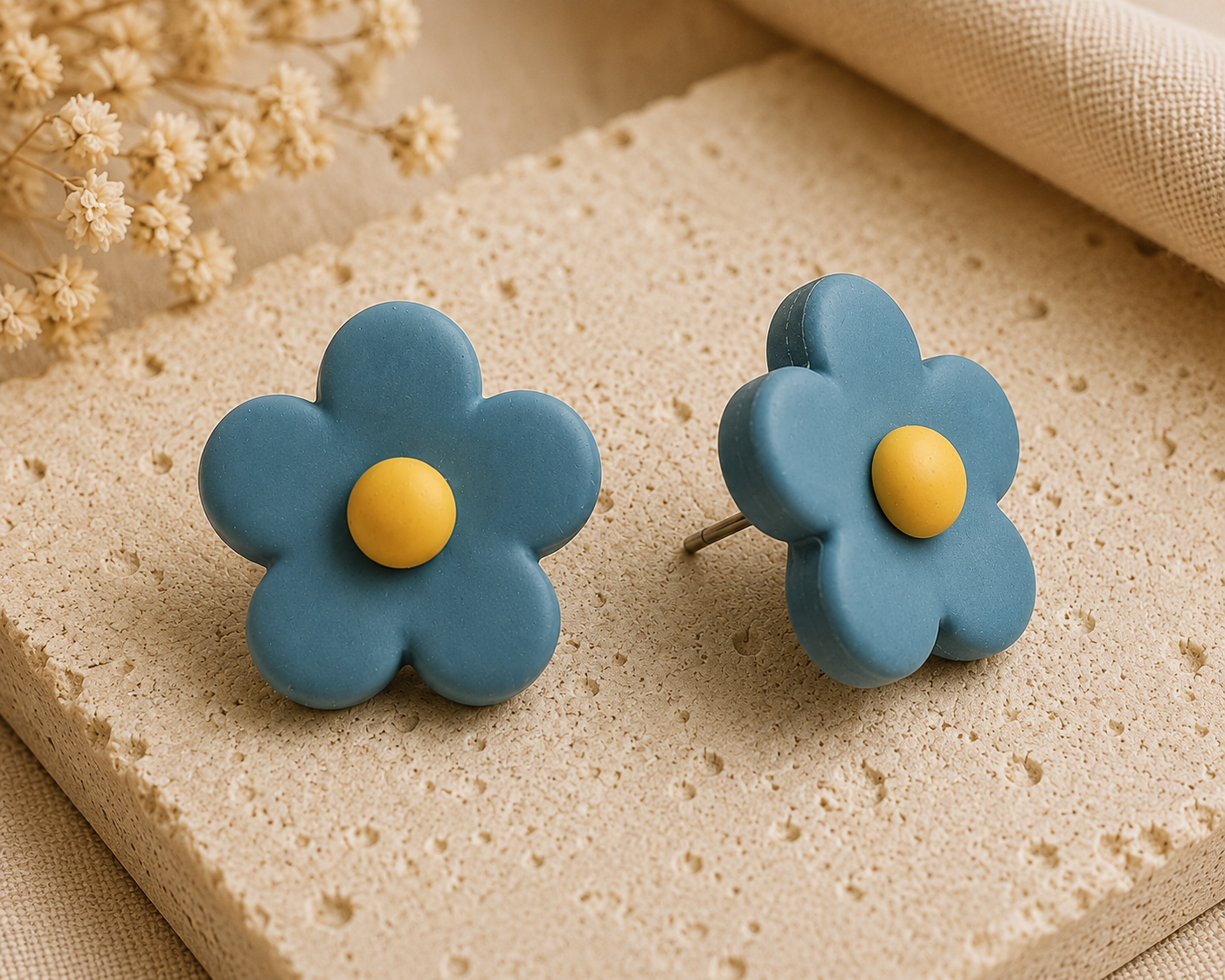 Flower Design Resin Plating Resin Studs