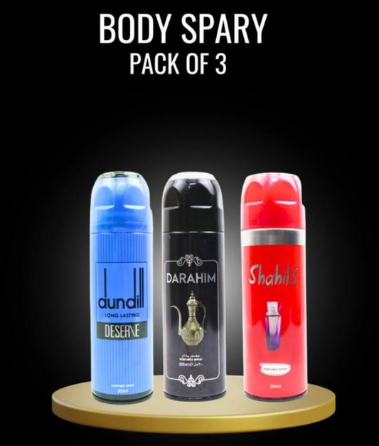 Long Lasting Neutral Body Spray, Pack Of 3