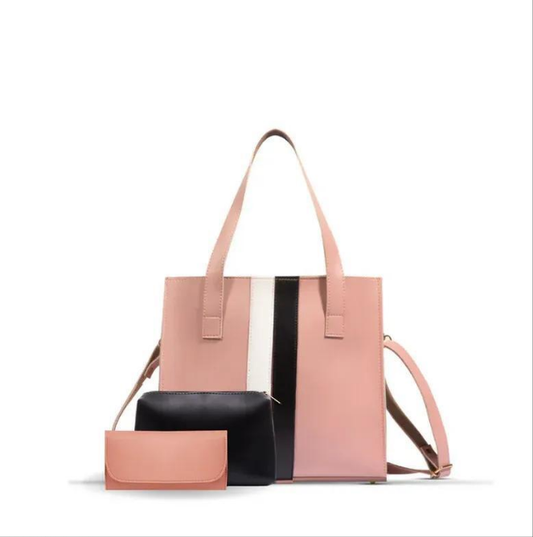 Women's Rexine Plain Hand Bag Set