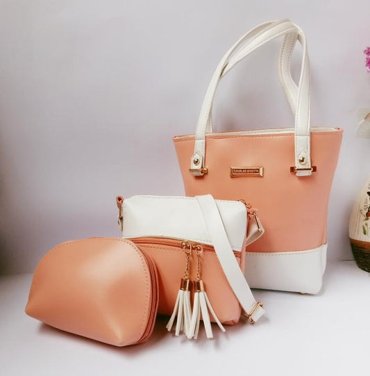 Women's Faux Leather Hand Bag Set