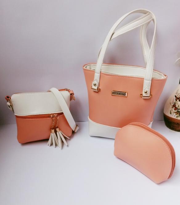 Women's Faux Leather Hand Bag Set