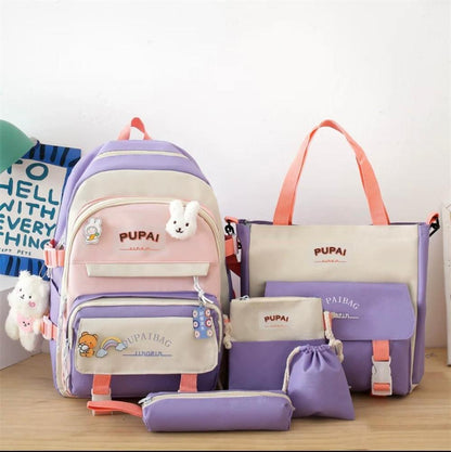 5 Pcs Nylon Backpack