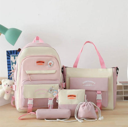 5 Pcs Nylon Backpack