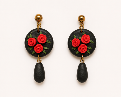 Resin Plating Resin Dangling Earrings