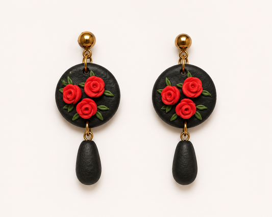 Resin Plating Resin Dangling Earrings