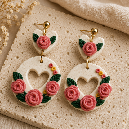 Resin Plating Resin Dangling Earrings