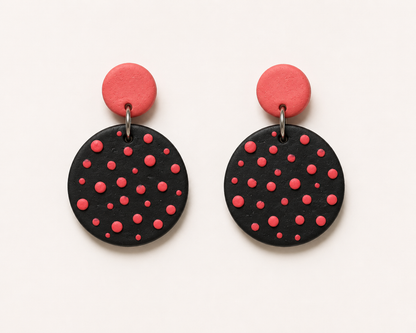 Resin Plating Resin Dangling Earrings