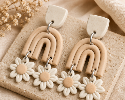 Resin Plating Resin Dangling Earrings
