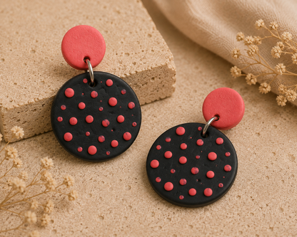 Resin Plating Resin Dangling Earrings