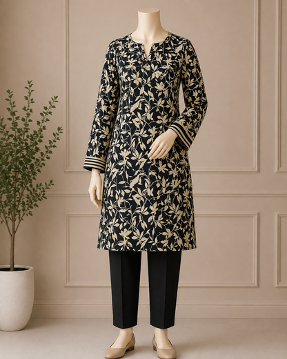 2 Pcs Women's Unstitched Digital Print Suit