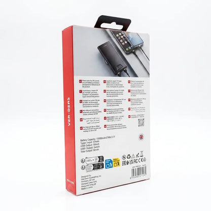 VEN-DENS 10000mAh Portable Power Bank (VD-PB041) with Charging Cable