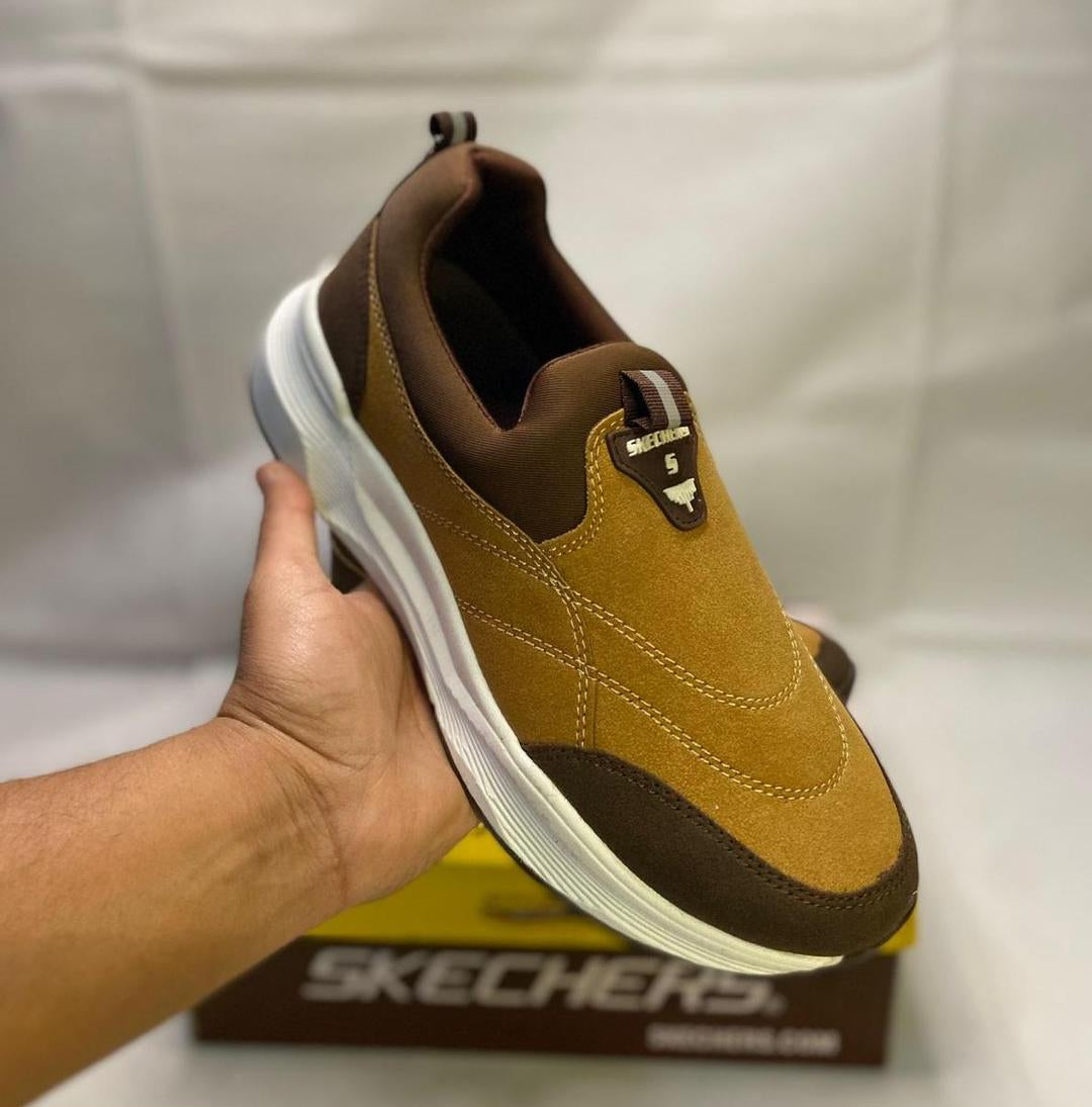 Men's EVA Fancy Skechers -Black & Mustard