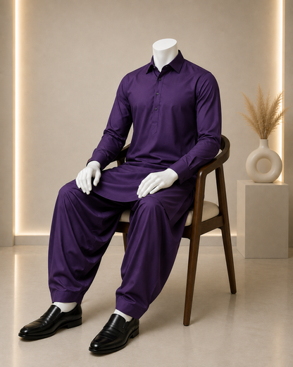 Boski Plain Purple Suit for Men