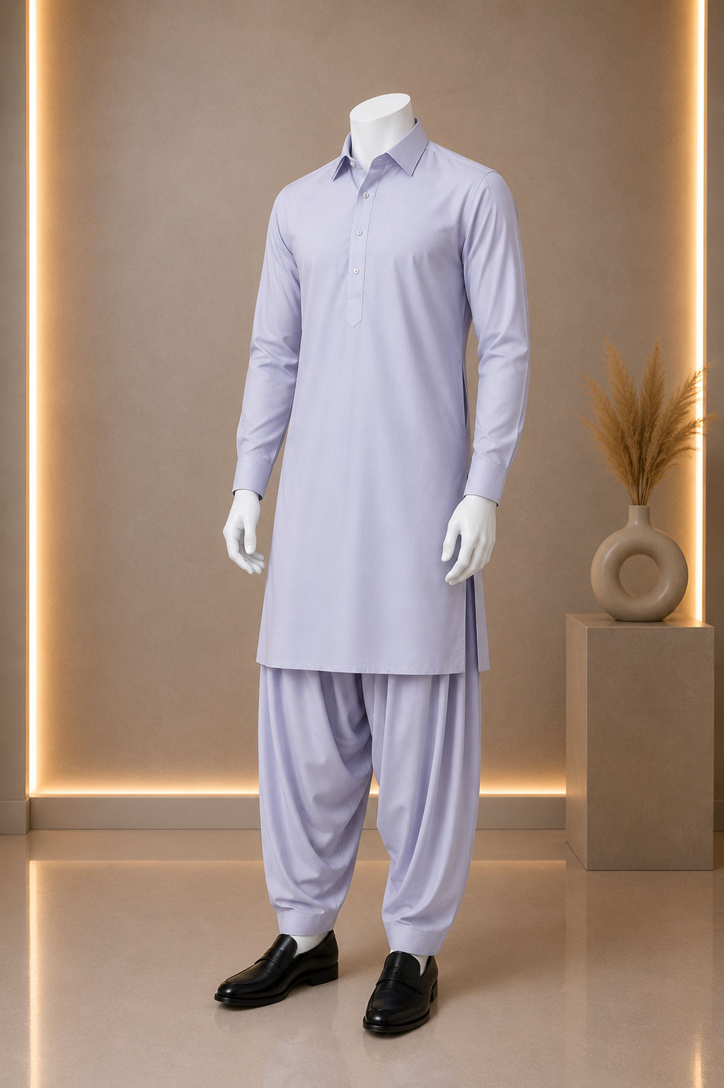 Premium Boski Plain Purple Suit for Men