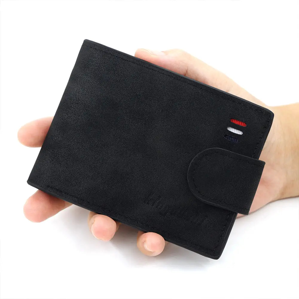 Men's Brown Leather Coin Purse Multi-Card Wallet