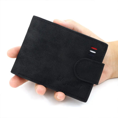 Men's Brown Leather Coin Purse Multi-Card Wallet