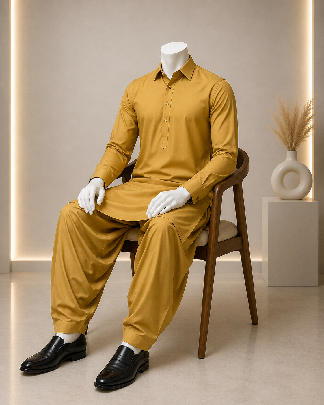 Premium Boski Suit Golden Men Summer Wear