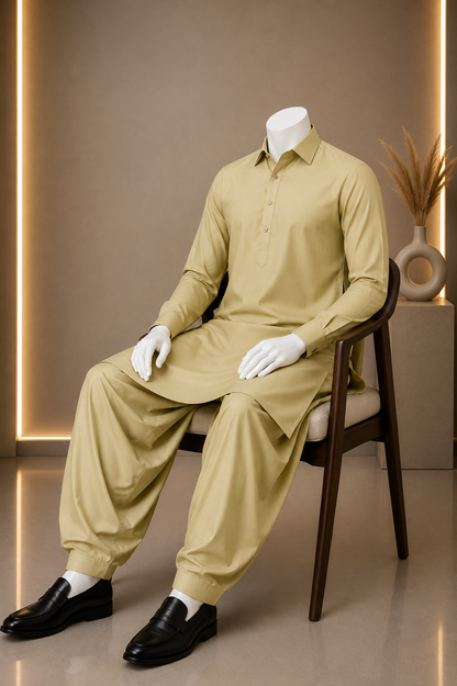 Boski Plain Suit for Men Summer Wear Premium Quality Green