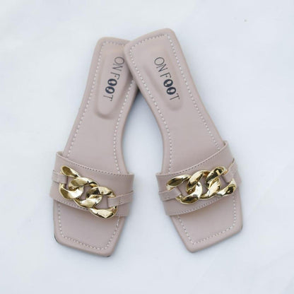 Women's Fancy Flats - Buckle Chain