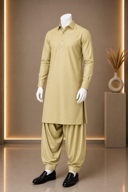 Boski Plain Suit for Men Summer Wear Premium Quality Green