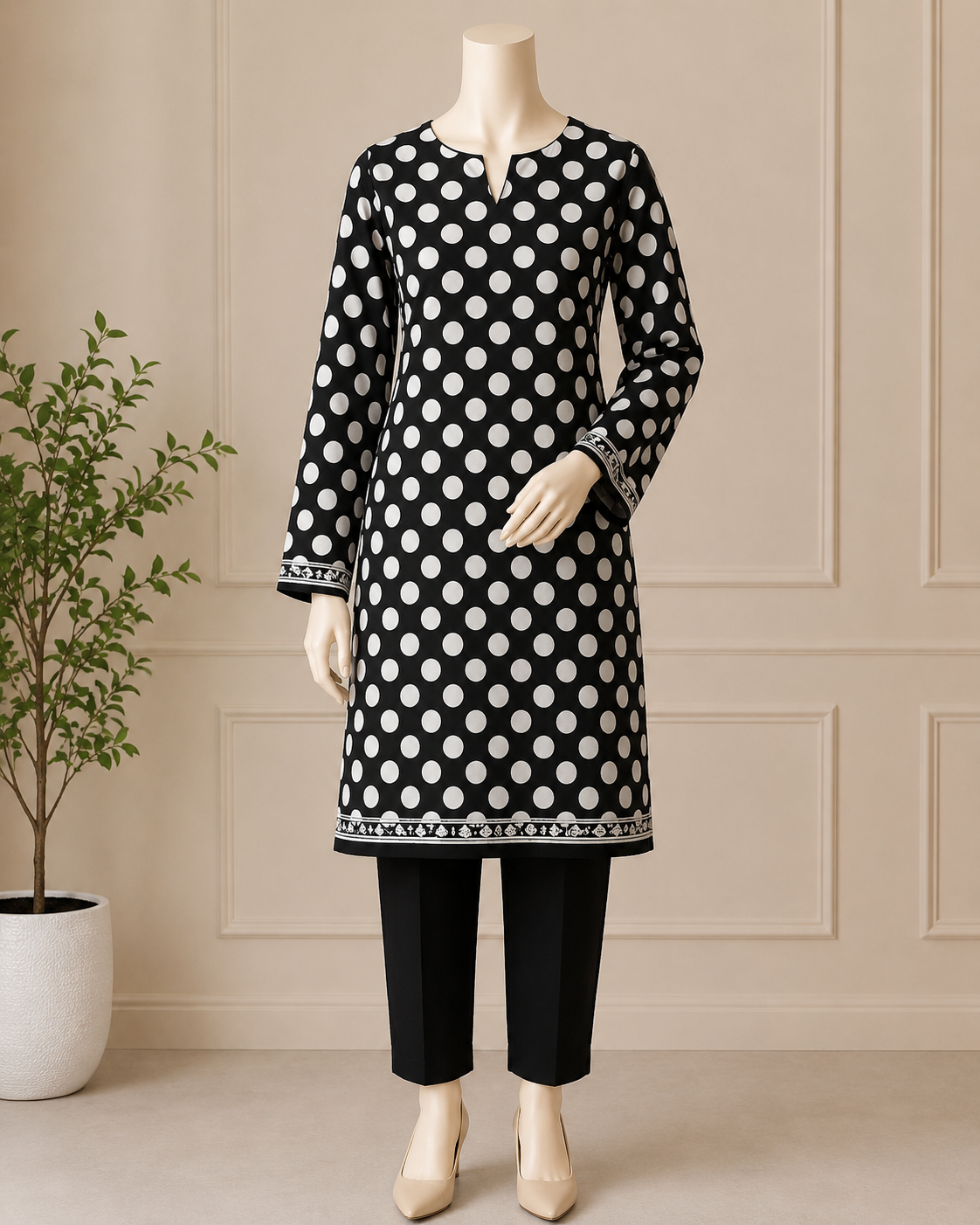 2 Pcs Women's Unstitched Digital Print Suit