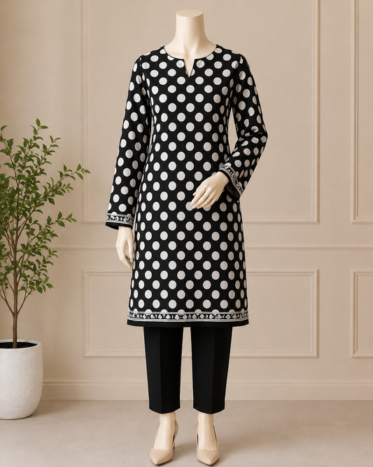 2 Pcs Women's Unstitched Digital Print Suit