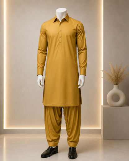 Premium Boski Suit Golden Men Summer Wear