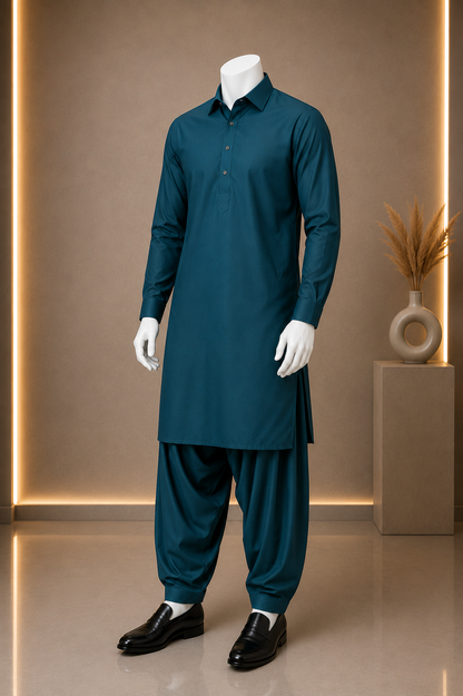 Premium Wash & Wear Suit for Men - Plain Design, Durable, No Ironing