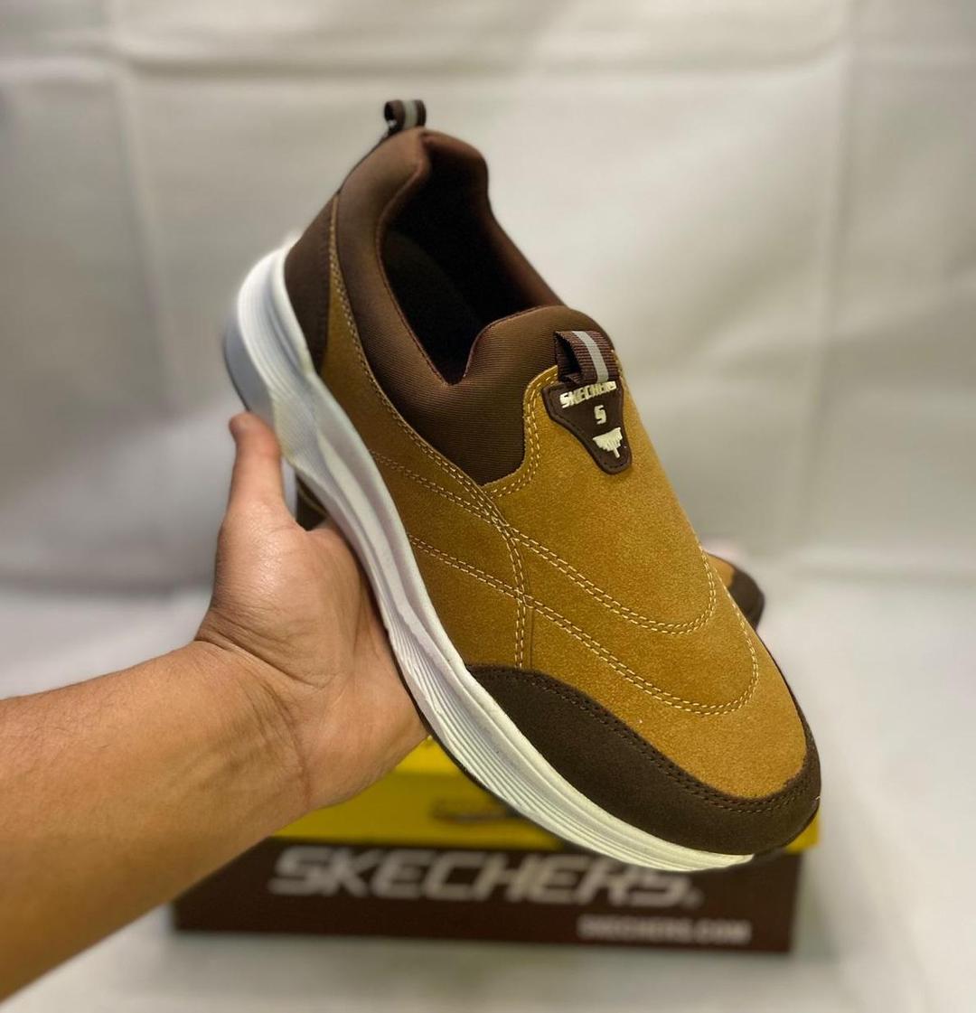 Men's EVA Fancy Skechers -Black & Mustard