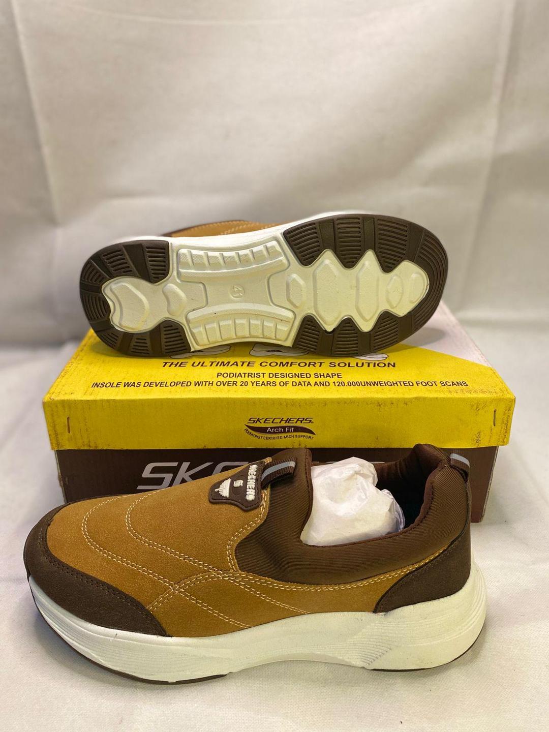 Men's EVA Fancy Skechers -Black & Mustard